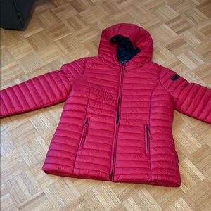 Marikoo Red Puffer Jacket with Hood. NWOT